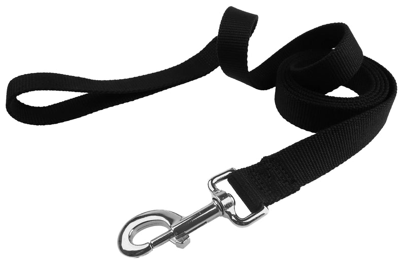 [Australia] - Organic Black Bamboo Dog Leash and Collar for Medium and Large Dogs (Large, Black) 