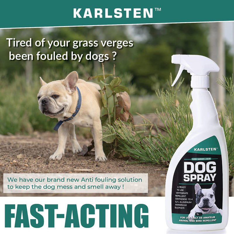 Karlsten Dog Deterrent Spray Anti Fouling Training Spray & Dog Repellent Spray Stops Dogs Fouling Your Garden 1 Litre - PawsPlanet Australia