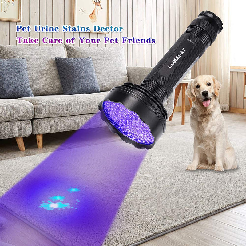 [Australia] - Blacklight Flashlight,UV Flashlights, Heavy Duty Ultraviolet Flashlight Professional Grade Black Light Detector for Dog Urine, Pet Stains or Bed Bugs,Hunting Scorpions 100LED 