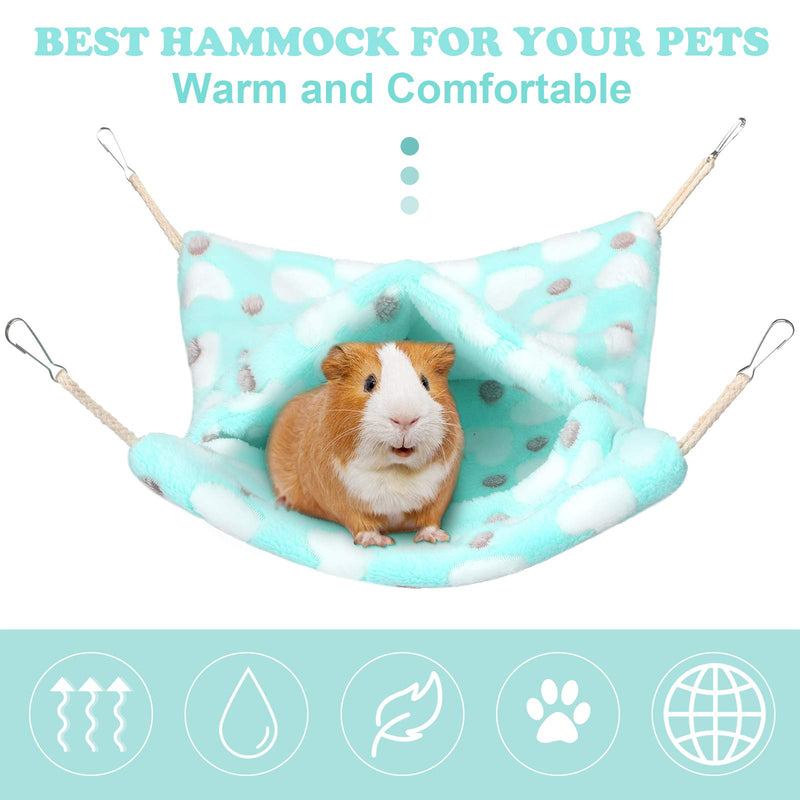 Guinea Pig Hamster Hanging Hammock Guinea Pig Ferret Toys Hamster Hanging Bed for Cage Accessories Small Animal Hanging Hammock Blue - PawsPlanet Australia
