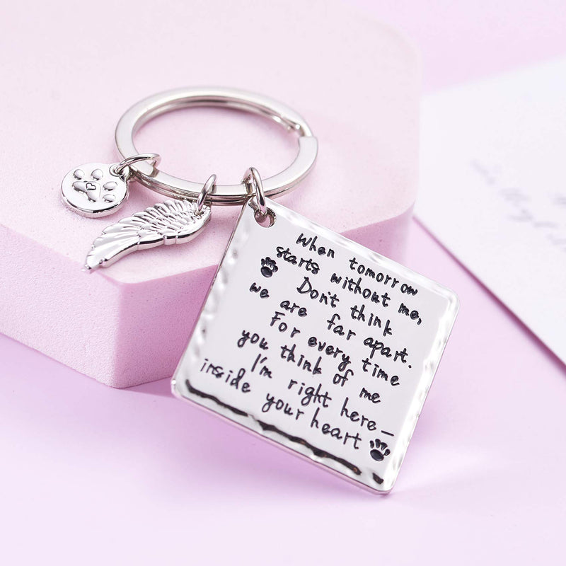 Melix Home Cat Dog Memorial Gifts Keychain Necklace Loss of Dog Gifts Pet Sympathy Gifts for Dogs Jewelry - PawsPlanet Australia