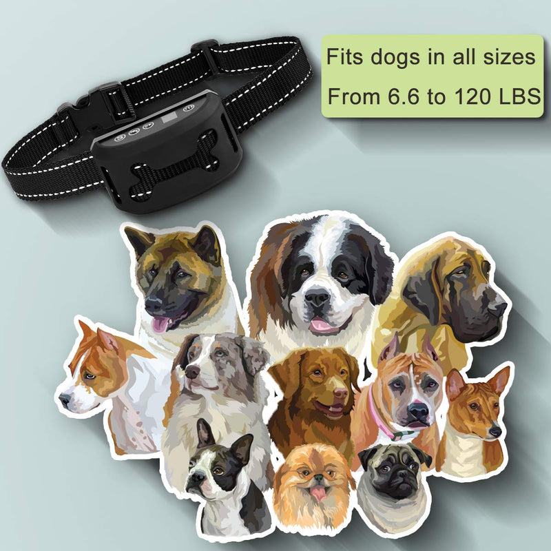 Dog Anti Bark Collar, Supernight Dog Barking Collars Stop Barking with Adjustable Belt Waterproof No Shock Harmless&Humane Training Control Strap, 7 Sensitivity Levels of Sound Vibration for S/M/L Dog - PawsPlanet Australia