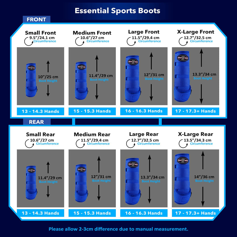 Harrison Howard Horse Sport Medicine Front Shock-Absorbing Boots All-Round Lower Limb Protection & Support Sport Boots Athletic Boots Perfect for Endurance Training and Performance Medium Aquamarine - PawsPlanet Australia