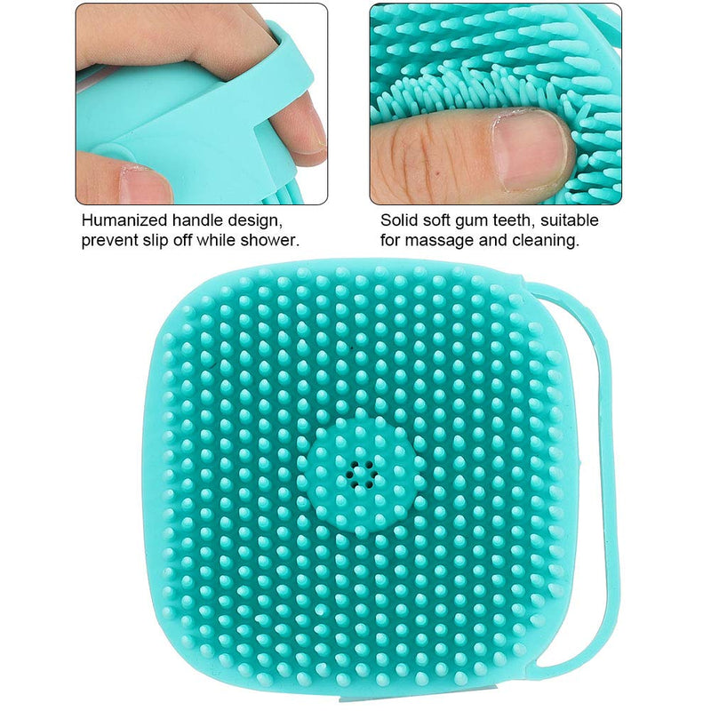 1pc Pet Grooming Brush Soft Dog Cat Massage Brush with Shampoo Container Dog Cat Shower Grooming Brush for Dogs and Cats with Short or Long Hair (Blue) - PawsPlanet Australia