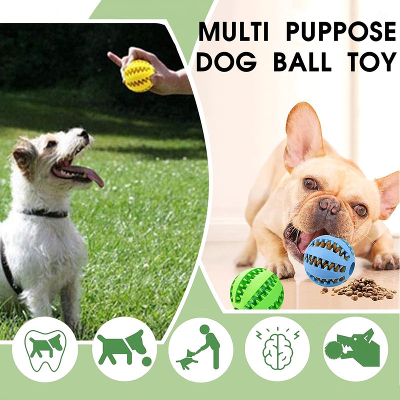 VMINOG Pack of 3 dog balls with dental care, function studs dog toy made of natural rubber, ball dog indestructible diameter 6 cm, dog ball robust for large and small dogs, chew toy made of natural rubber - PawsPlanet Australia