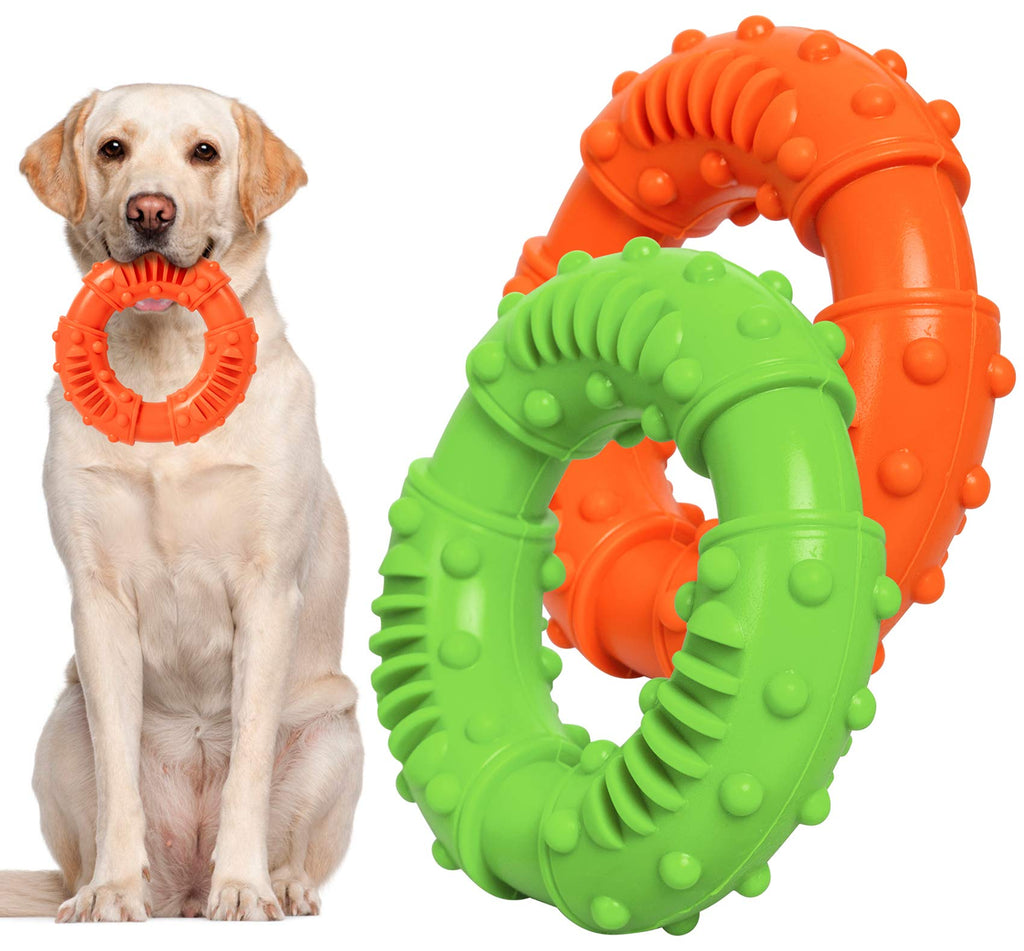 Dog toy chew toy dogs, dog toy for strong chewers ring toy dog, dog toy indestructible training toy teeth cleaning natural rubber toy for large medium dogs - PawsPlanet Australia