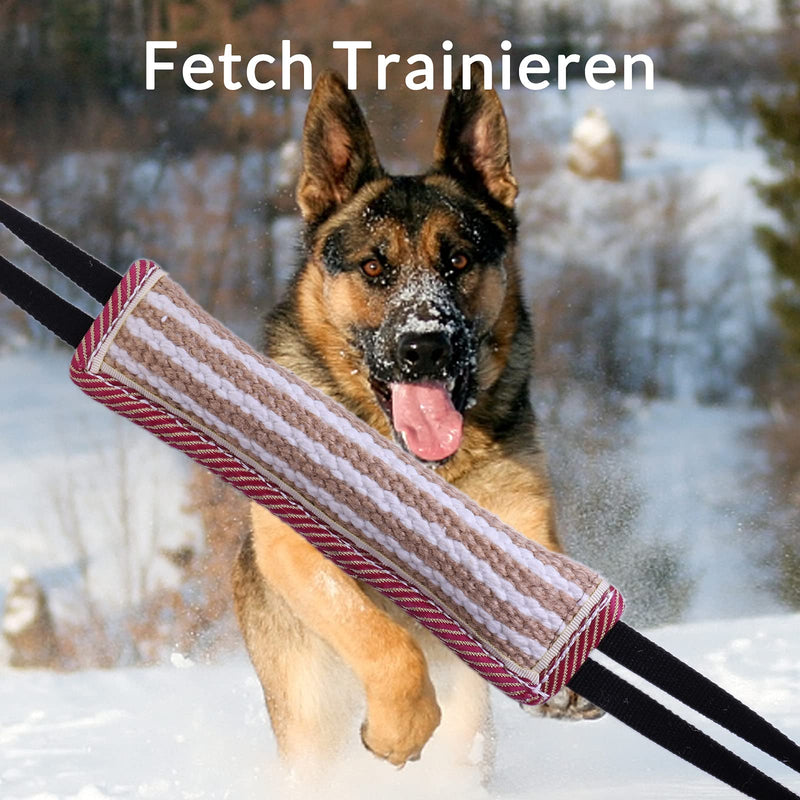 EPODA Pack of 2 bite sausages for dogs, jute bite sausage K9 training with 2 handles, tug of war and pulling games with dogs, dog bite tug toy, robust dog toy - PawsPlanet Australia