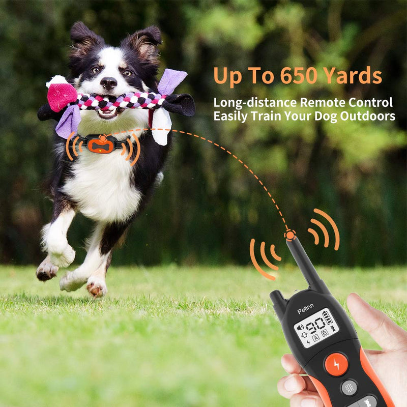 [Australia] - PetInn Dog Training Collar, 3 Training Modes Beep Vibration and Electric Shock, 0~99 Shock Adjust Levels, Long Standby Time, IP67 Waterproof, 660 Yards Remote Control with Keypad Lock, Safer & Humane 