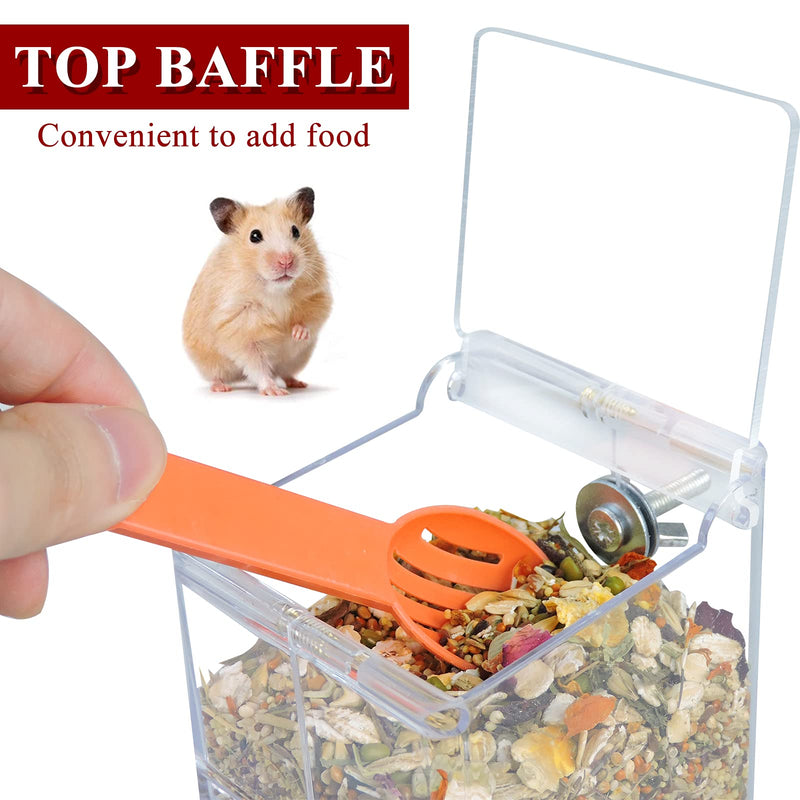 Andiker Automatic Hamster Feeder, 300ml Transparent Acrylic Food Automatic Feeder Acrylic Hamster Feeder Suitable for Small Pets Such as Hamsters, Hedgehogs, Squirrels, Guinea Pigs and Birds (300ml) - PawsPlanet Australia