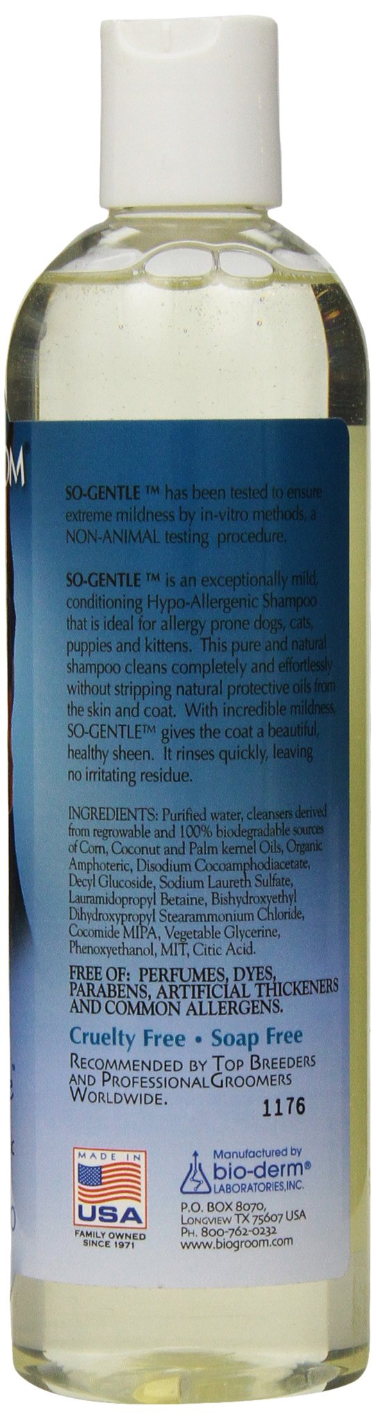 [Australia] - Bio-Groom DBB25012 So Gentle Hypo-Allergenic Dog and Cat Shampoo, 12-Ounce 