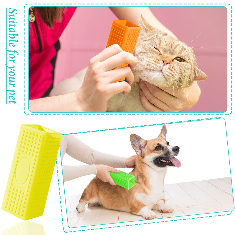 4 Pieces Hollow Dog Cat Hair Remover Silicone Pet Hair Cleaner Brush Cat Hair Remover Brush Pet Hair Removal Tool for Dogs Cats Bunnies Furniture Carpet Clothes Couch Car Sofa Bed - PawsPlanet Australia