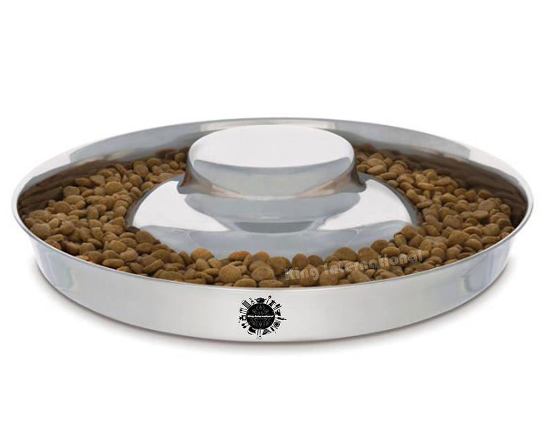 [Australia] - King International Stainless Steel Dog Bowl 1 Puppy Litter Food Feeding Weaning Silver Stainless Dog Bowl Dish Large Dogs, Pets Feeder Bowl and Water Bowl Perfect Choice 