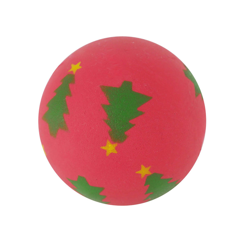 Rosewood Festive Rubber Dog Ball - Assorted Designs (1 Ball Supplied) - PawsPlanet Australia