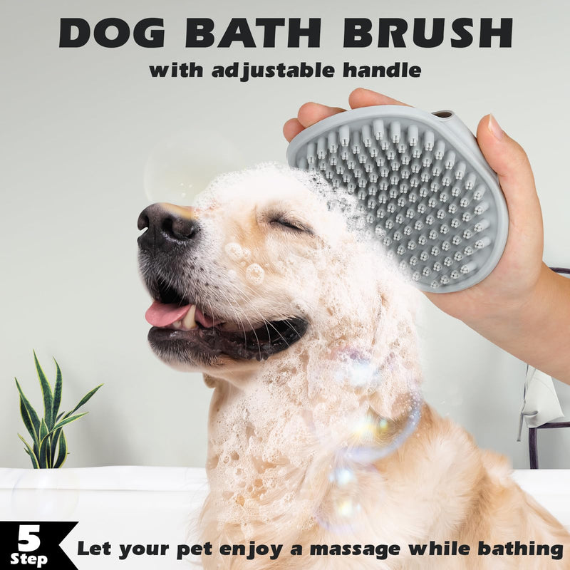 Augwind 6PCS Dog Grooming Kit I Dog Brush for Shedding I Slicker Brush For Dogs I Dog Comb I Cat&Dog Nail Clipper with Nail File I Dog Bath Brush I Premium Pet Supplies Set (Cute Penguin Design) - PawsPlanet Australia