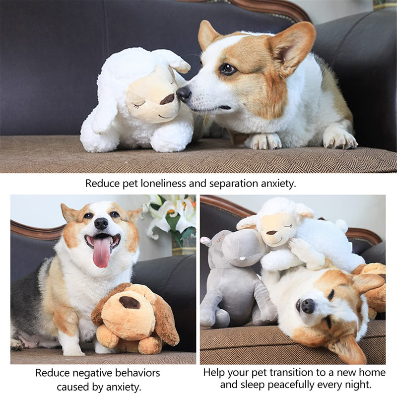 Puppy Toy with Heartbeat, Puppies Separation Anxiety Dog Toy Soft Plush Sleeping Buddy Behavioral Aid Toy Puppy Heart Beat Toy for Puppies Dog Pet (Dog) - PawsPlanet Australia