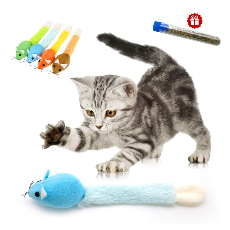 [Australia] - Lightton Interactive Cat Toys Feather Toy Fluffy Mouse Pet Toy Mouse Catnip Training or Hunting Exercise Chaser Training Small Mouse Kitten Interactive Play Mixed Bag 3 Color Variety Pack 