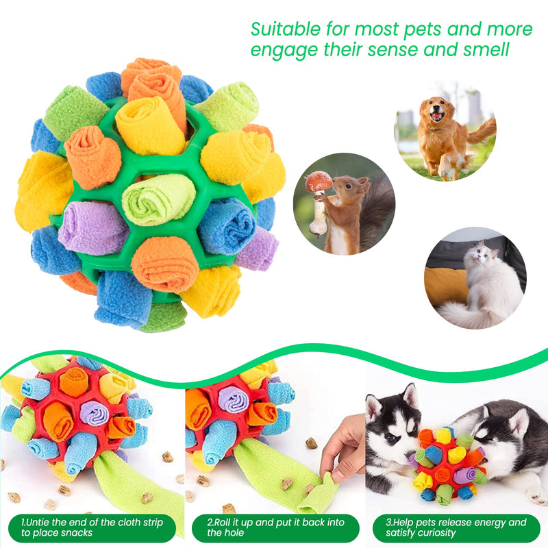 ICOUVA Sniffing Ball for Dogs, Interactive Pet Sniffing Ball Dog Toy Training the Sense of Smell Snuffle Ball Snuffle Ball Interactive Dog Toy Intelligence Toy (Green) goudianzi - PawsPlanet Australia