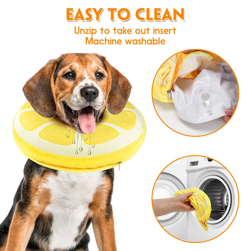 SuplutuX Inflatable Dog Cone, Protective Inflatable Collar for Dogs and Cats, Soft Dog Cone Alternative After Surgery for Wound Healing and Prevent from Biting or Scratching (Small) Small - PawsPlanet Australia