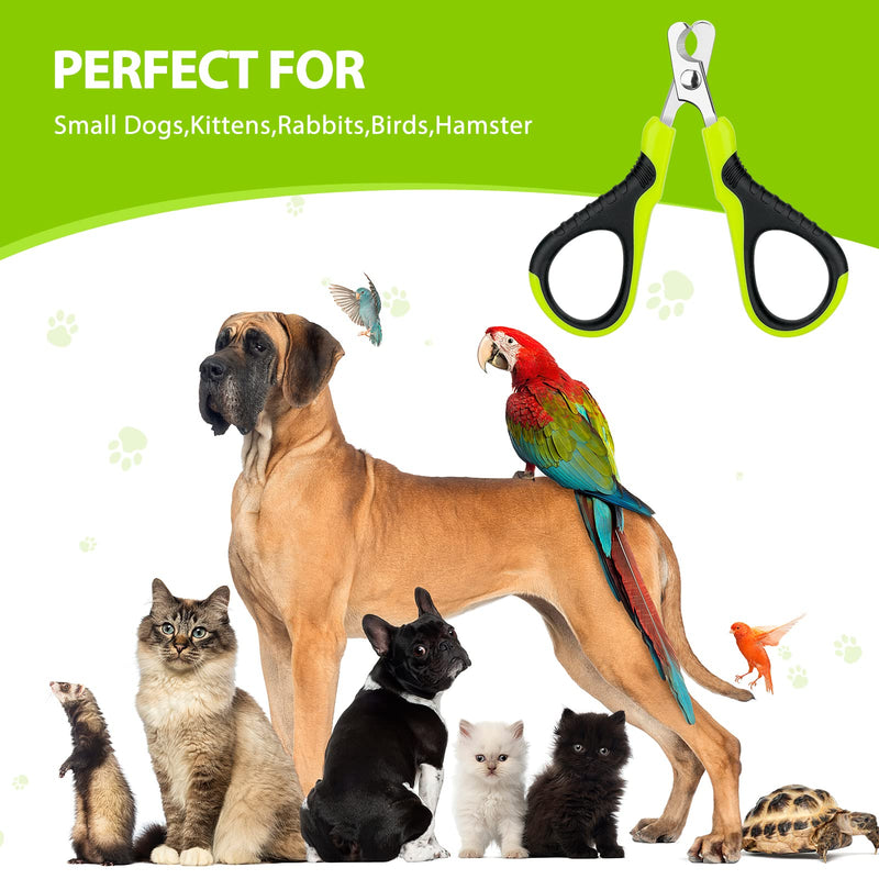 Tarnel professional claw scissors for cats, nail clippers, pets, unique 25 degree cutting head, ideal for small dogs, puppies, cats, rabbits, green - PawsPlanet Australia