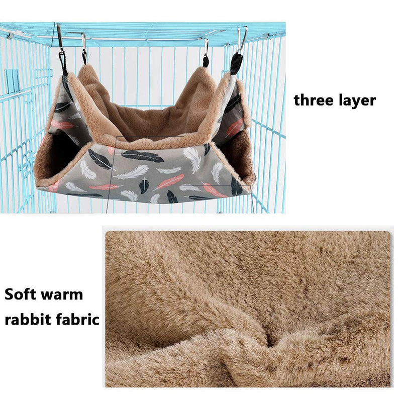 DSTOMO Small Pet Hanging Hammock Bed Nap Sack Swing Warm Bag Pet Sleeper Cage Bunkbed for Parrot Ferret Rat Sugar Glider and Other Small Animals - PawsPlanet Australia