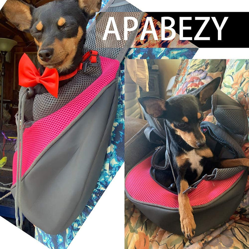 APABEZY Pet Sling Carrier for Small Dogs Cats Pet Carrier Breathable Mesh Travel Safe Bag up to 5 lbs Gift S(up to 5 lbs) Black - PawsPlanet Australia