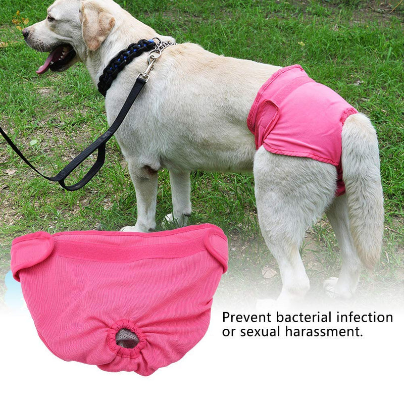 Reusable Dog Nappies, Soft and Comfortable Cotton Female Pet Sanitary Pants Puppy Physiological Pants Dog Diapers for Small Medium and Large Dogs(Pink,M) Pink,M - PawsPlanet Australia