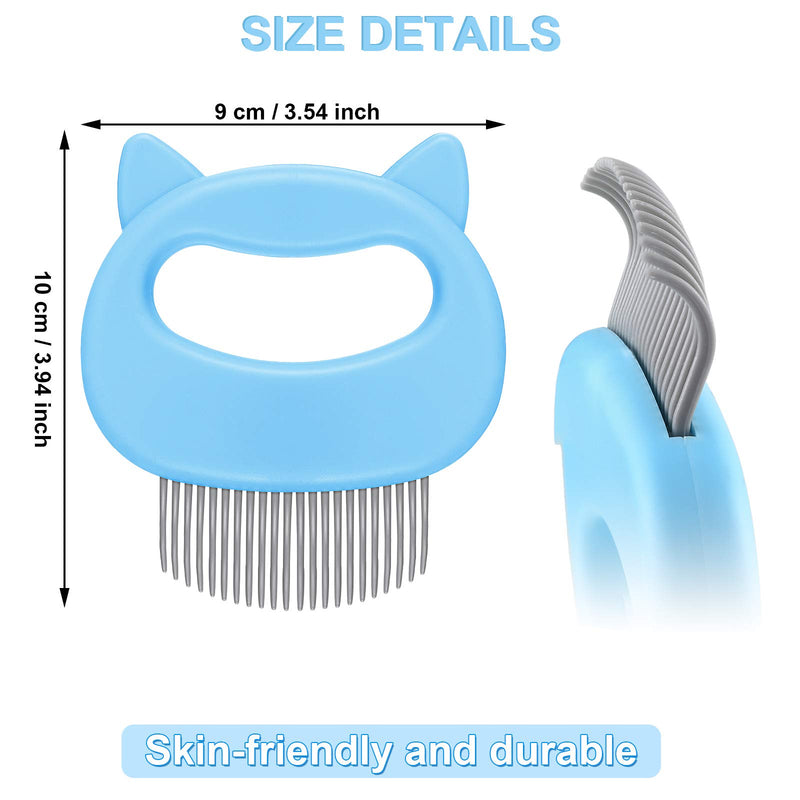 2 Pieces Cat Comb Pet Massage Comb Cat Shell Comb Cat Grooming and Painless Deshedding Matted Tangled Hair for Cats and Dogs - PawsPlanet Australia