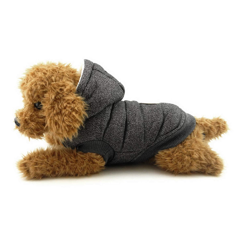 SMALLLEE_LUCKY_STORE Dog Winter Coat Small Grey - PawsPlanet Australia