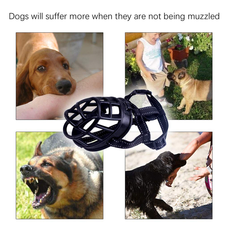 gudong Dog Muzzle,Soft Basket Silicone Muzzles for Dog,Prevent Biting Chewing and Barking, Allows Drinking and Panting (Size 1) Size 1 - PawsPlanet Australia