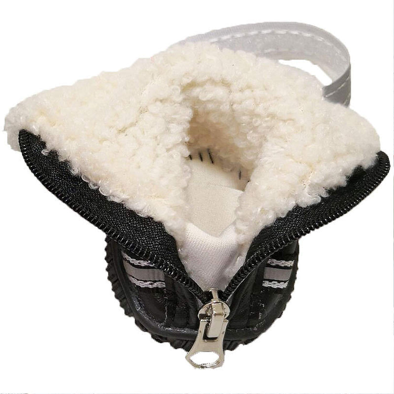 [Australia] - payanwin Dog Boots Paw Protector, Anti-Slip Dog Shoes,Dog Boots Shoes Winter Warm Skidproof Sneakers, for Small Dog #1 Black 