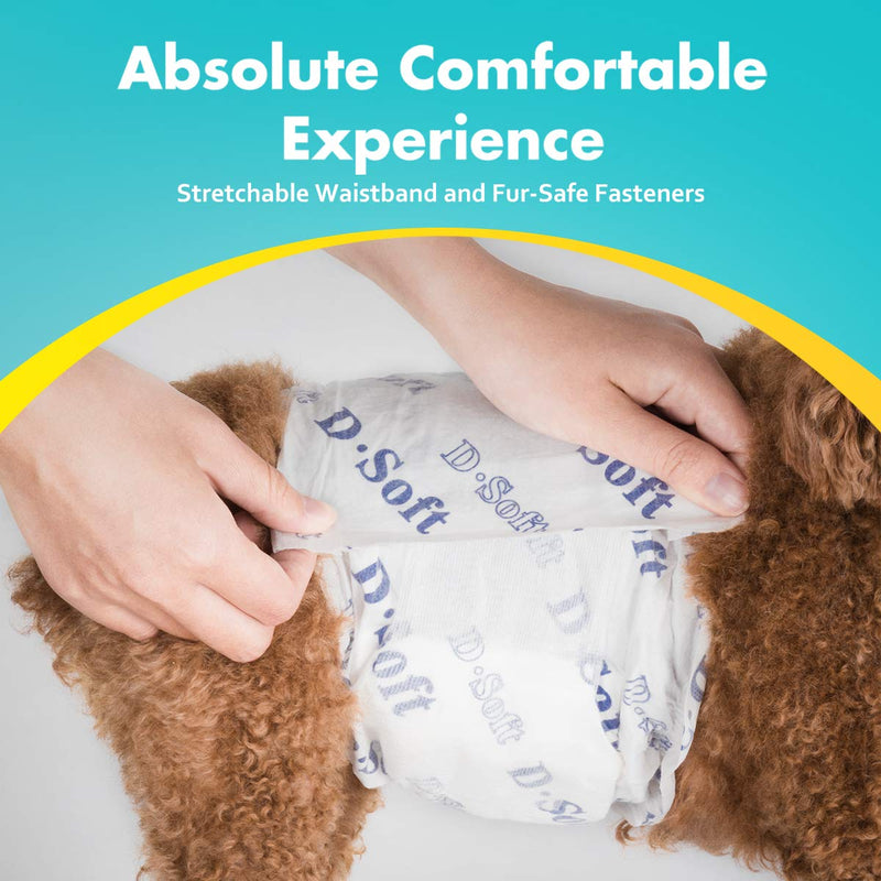 [Australia] - senye Disposable Dog Diapers for Male Female Wraps Leakproof, Super Absorbency,12 Pcs Medium 