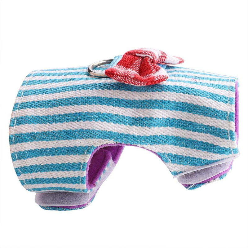 HEEPDD Small Animal Harness and Leash Set Hamster Walking Training Pull Rope Chest Strap for Rabbit Squirrel Bunny Ferret Guinea Pig Red Grid + Blue Stripes Pack of 2 (XS) - PawsPlanet Australia