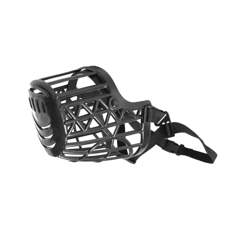 [Australia] - Downtown Pet Supply Basket Cage Dog Muzzles, Adjustable for Small, Medium and Large Dogs - Great for Training, Stops Biting Medium - Snout Circumference - 10" Black 