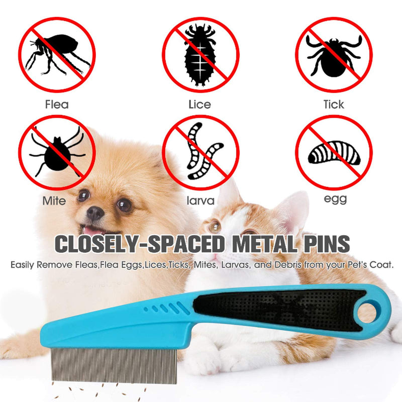 RBNANA Tick Removal Tool Set, Flea Comb Lice Removal Tick Remover Tool Kit for Dogs and Cats - PawsPlanet Australia