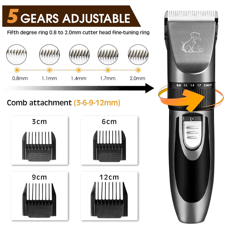 Quiet dog clipper | Professional clipper | Dog Cat Pet Hair Clipper | Electric dog trimmer | Cordless hair clipper | Cordless pet hair trimmer - PawsPlanet Australia