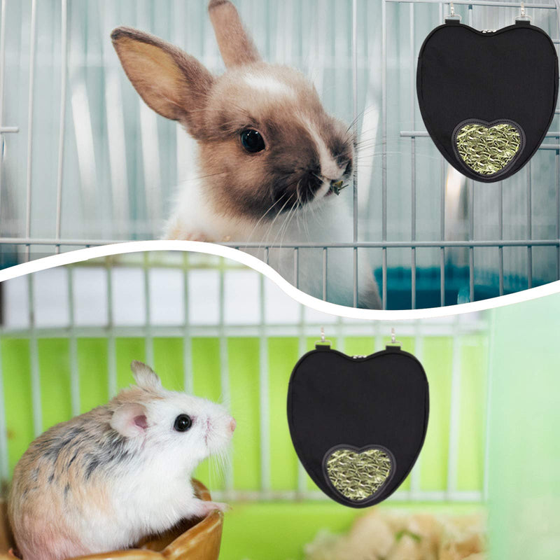 Rabbit Hay Feeder Bag, Guinea Pig Hay Feeder Storage, Upgrade Love Shape Chinchilla Hamsters Pet Hay Bag Supplies, Hanging Feeding Bag Hay Sack for Bunny Guinea Pigs and Small Animals - PawsPlanet Australia