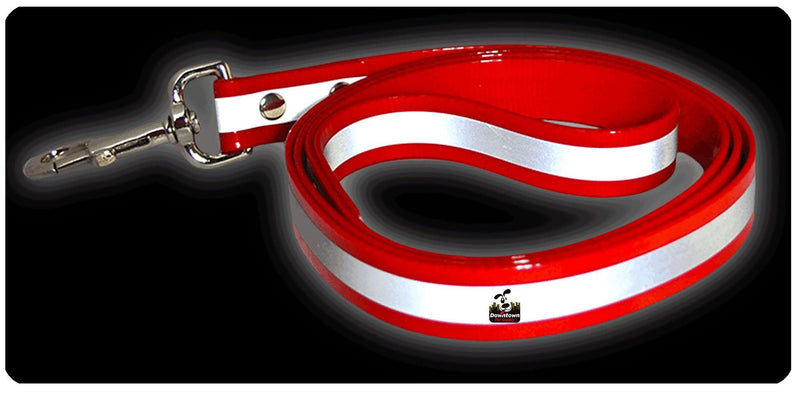 [Australia] - Downtown Pet Supply New Reflective Dog and Cat Safety Leash Lead, Durable Strong TPU Leash, Suitable for Small Medium and Large Cats or Dogs Red 