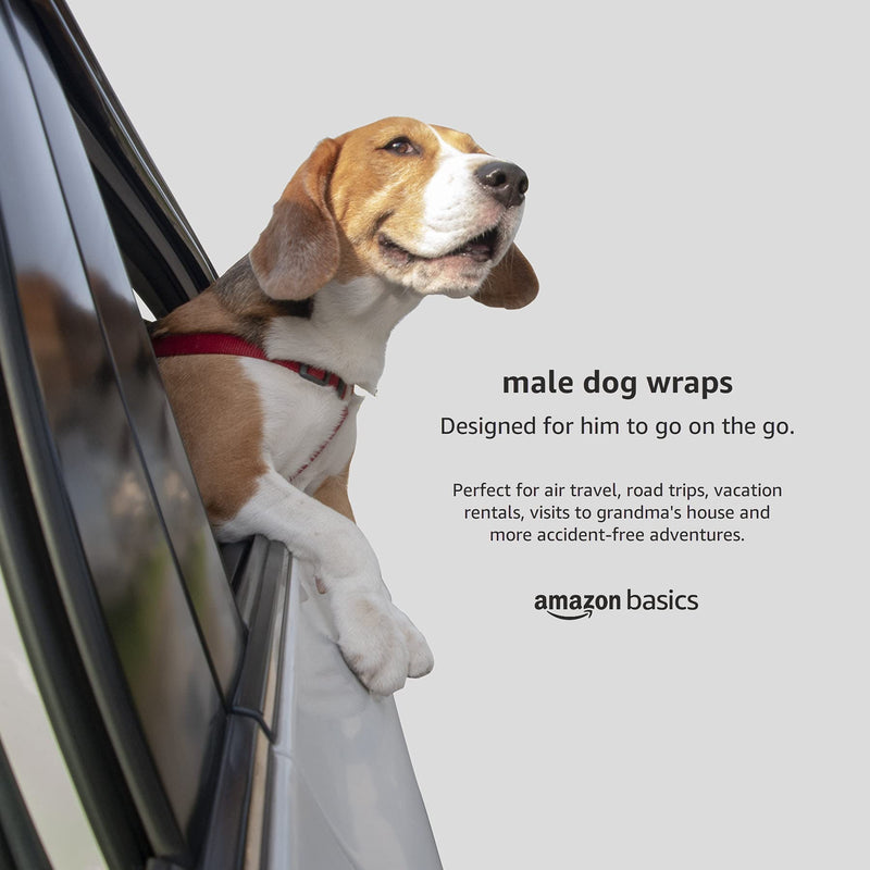 Amazon Basics Male Dog Wrap, Medium, 30-Pack 30 Pack - PawsPlanet Australia