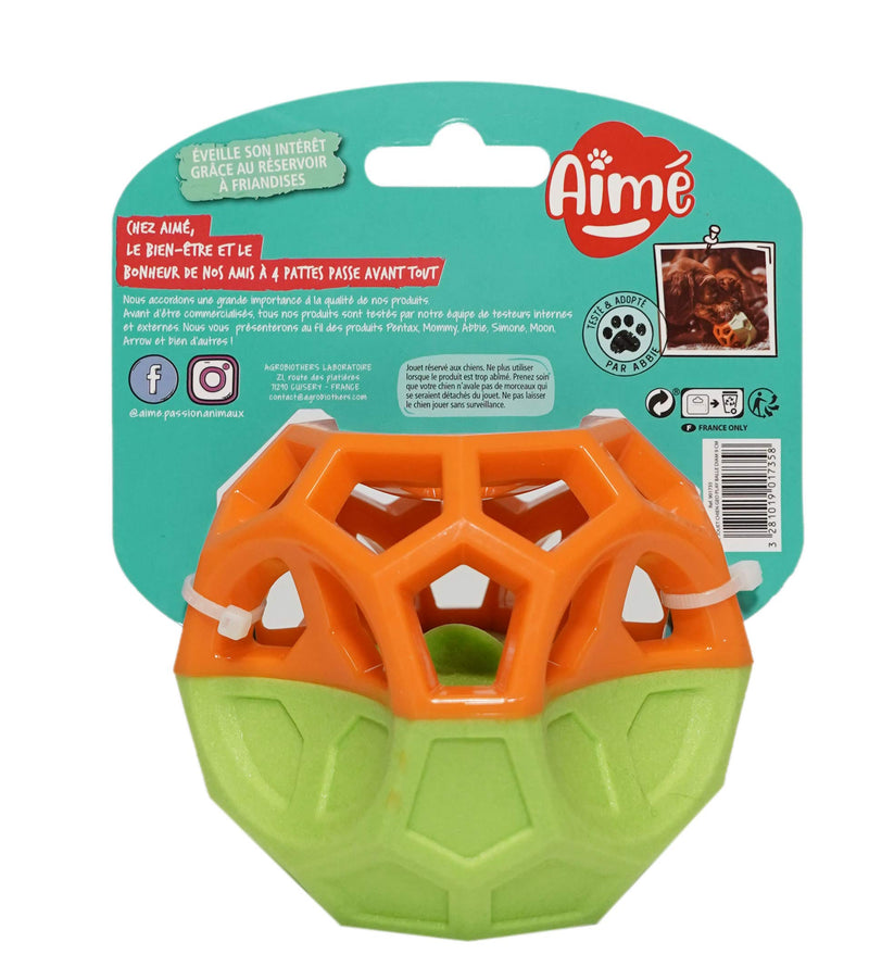 Aime Espace 2 Materials Foam Silicone Dog Toy with Built-In Sound, Diameter 9 cm - PawsPlanet Australia