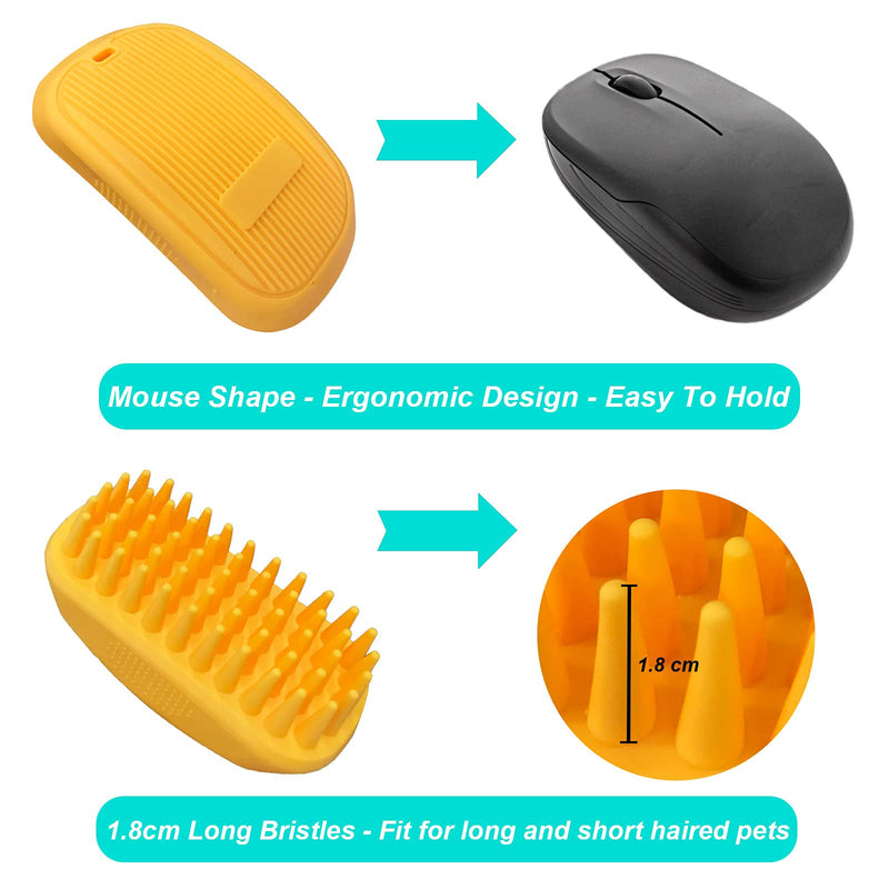 2 Pack Pet Bath Brush Scrubber, Dog Bath Brush Deshedding, Rubber Dog Grooming Brush, Pet Massage Bath Brush for Short Long-haired Dogs Cats NIITAWH Pet Massage Bath Brush Set - PawsPlanet Australia