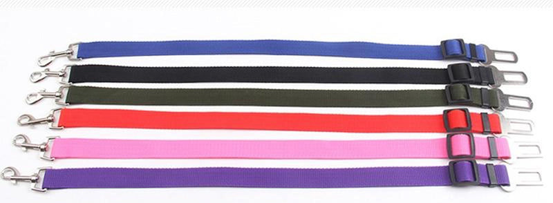 [Australia] - New Tech Junkies SEAT BELT restraint clip-on to collar/harness Pet Dog car truck mini-van Animal Safety nylon RED 