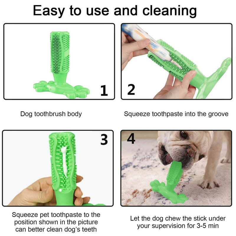 Xiuyer Dog Toothbrush Stick Toy, 2pcs Small Puppy Natural Rubber Oral Care Treats Doggy Teeth Cleaning Massager Dog Chew Tooth Cleaner Brushing Stick For Medium Large Dogs Puppy Dental Care(L M) - PawsPlanet Australia