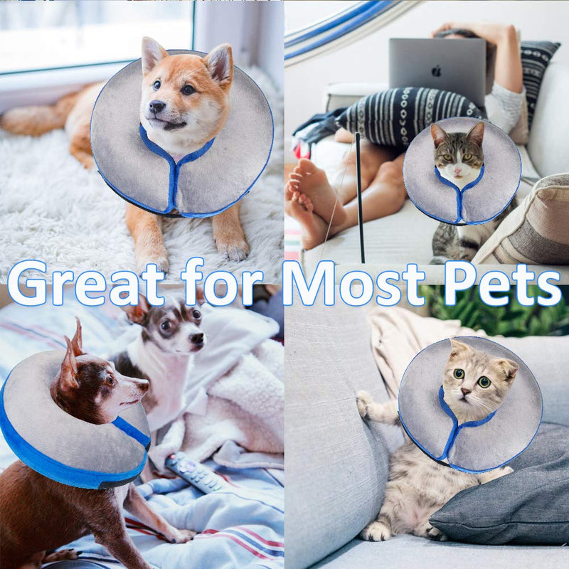 Coppthinktu Protective Inflatable Collar for Dogs, Dog Inflatable Collar Comfy Inflatable Dog Cones After Surgery, Dog Inflatable Recovery Collar Soft Dog Cone Adjustable Dog Donut Cat Collar Small - PawsPlanet Australia