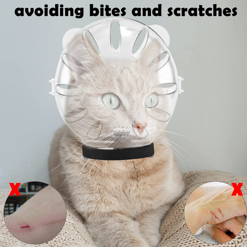 Breathable Bubble Helmet for Cats with Paw Covers, Aul Basket for Cats for Grooming Cat Grooming Mask for Kittens for Bathing Shaving and Claw Trimming Cats - PawsPlanet Australia