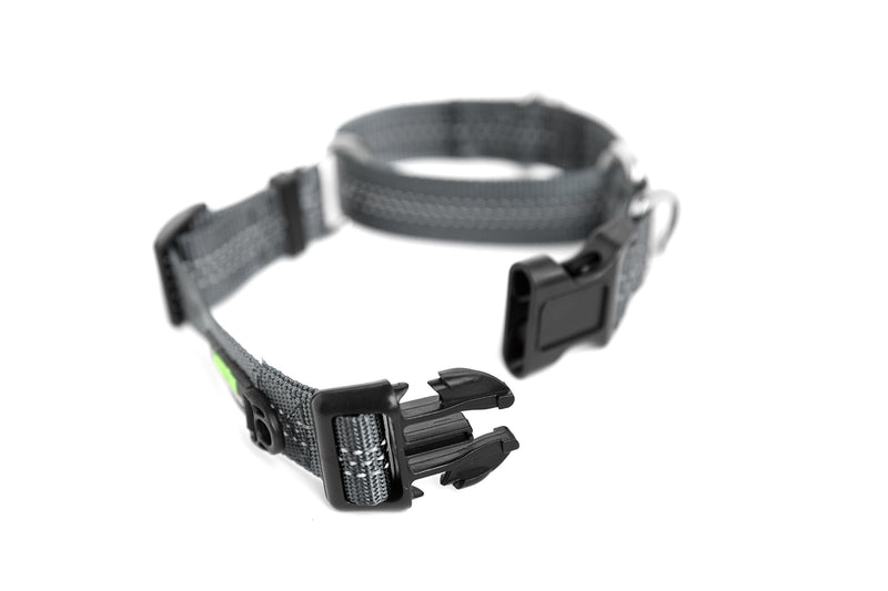 [Australia] - Mighty Paw Martingale Nylon Training Collar. Our Trainer Approved Limited Slip Collar. Modified Cinch Collar for Controlled Force for Optimal Training. Reflective Stitching to Keep Your Dog Safe! Large Grey 