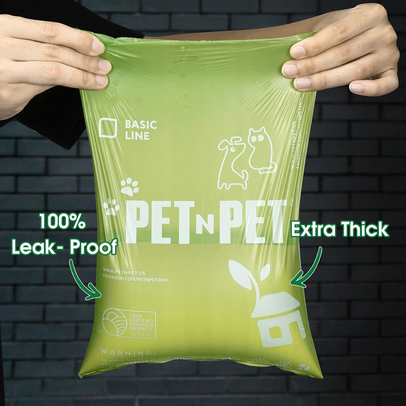 PET N PET Dog Poop Bag USDA Certified 38% Biobased Poop Bags 270/540/1080 Counts Doggie Poop Bags 9x13 Inches Dog Bags for Poop 270 Bags,15 Refill Rolls Green - PawsPlanet Australia