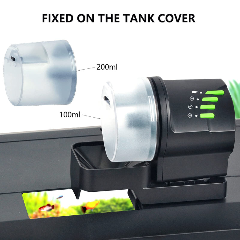 Automatic Fish Feeder Food Dispenser Vacation Feeder Powered by Battery and USB for Fish Tank Aquarium and Turtle Tank with Feeding Ring - PawsPlanet Australia