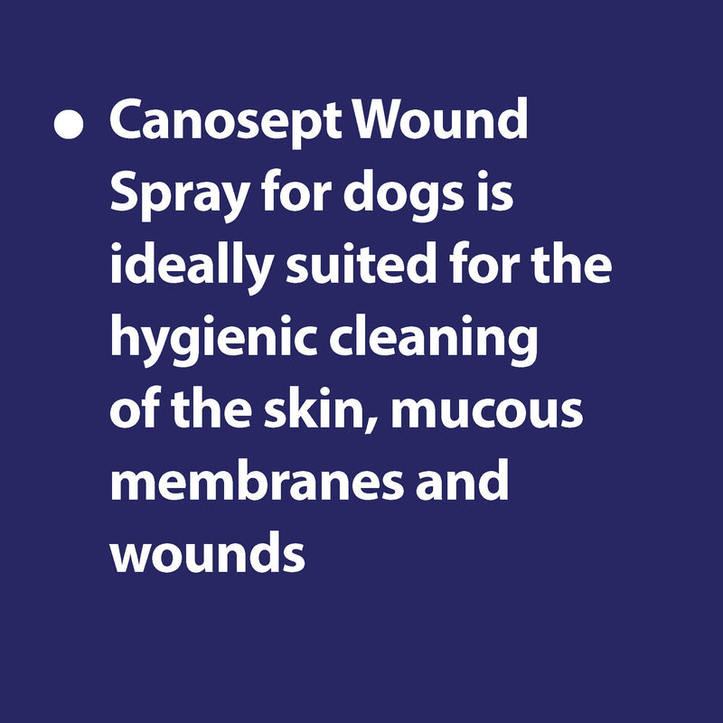 Canosept Wound Spray for Dogs 75ml - Antibacterial spray for cleaning wounds - Supporting wound healing and wound treatment - PawsPlanet Australia