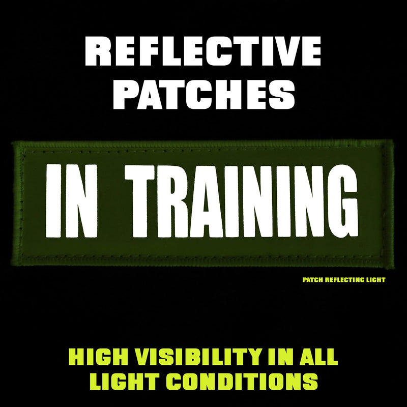 14er Tactical Reflective Service Dog Patches (9-Pack) | Hook & Loop, 6” x 2” Embroidery & High Visibility | Perfect for Harness, Vest, Collar, Leash, in Training, Do Not Pet Regular - PawsPlanet Australia