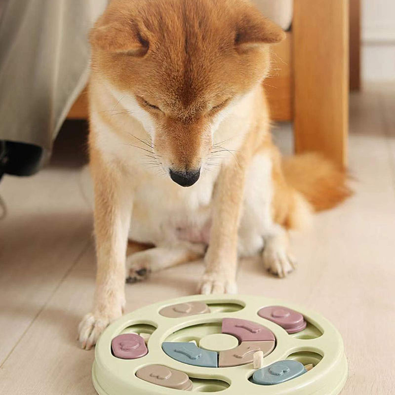 Frisbee for Dogs cats Brain Games Interactive Toys Round Dog Puzzle Feeder Toy Improve IQ for puppy - PawsPlanet Australia